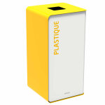 Axess industries borne de tri s�lectif design volume 40 l coloris corps blanc . . .