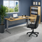 Axess industries bureau d'angle pi�tement l dim. plateau lxp 1400 x 800 mm angle gauche . . .