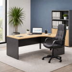 Axess industries bureau d'angle pi�tement plein dim. plateau lxp 1400 x 800 mm angle. . .