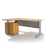 Axess industries bureau d'angle pi�tement l dim. plateau lxp 1600 x 800 mm angle gauche . . .