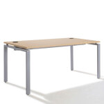 Axess industries bureau droit pitement mtallique coloris plateau chne clair coloris. . .