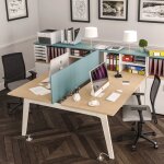 Axess industries bureau rectangulaire design dim. plateau lxp 160 x 80 cm module dpart . . .