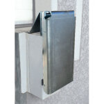 Axess industries butoir de quai fixe en acier zingu� blanc avec amortisseur caoutchouc