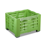 Axess industries caisse palette plastique a�r�e 1200 x 1000 pi�tement 4 pieds