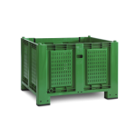 Axess industries caisse palette plastique ajoure 1200 x 1000 pitement 4 pieds