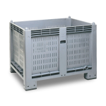 Axess industries caisse palette plastique ajoure 1200 x 800 pitement 4 pieds