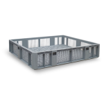 Axess industries caisse palette plastique ajour�e l�g�re 1200 x 1000 pieds roues. . .