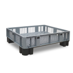 Axess industries caisse palette plastique ajour�e l�g�re 1200 x 1000 pi�tement 4 pieds