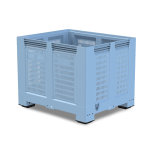 Axess industries caisse palette plastique ajoure renforce haute 1200 x 1000 pitement 4 pieds