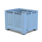 Axess industries caisse palette plastique ajour�e renforc�e haute 1200 x 1000 pi�tement 4 pieds