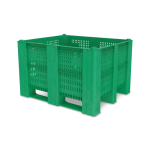 Axess industries caisse palette plastique monobloc ajour�e 1200 x 1000 coloris gris