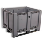 Axess industries caisse palette plastique pleine 1200 x 1000 pitement 3 semelles