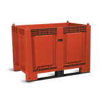 Axess industries caisse palette plastique pleine couleur 1200 x 800 pitement 2 semelles . . .