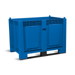 Axess industries caisse palette plastique pleine couleur 1200 x 800 pi�tement 2 semelles . . .