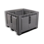 Axess industries caisse palette plastique pleine grand volume 1200 x 1200 semelles