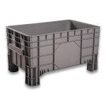 Axess industries caisse palette plastique pleine lgre 1040 x 640 pitement 4 roues piv.