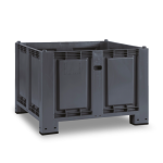 Axess industries caisse palette plastique recycl� 1200 x 1000 pi�tement 4 roues piv.