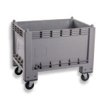 Axess industries caisse palette plastique recycl lgre 1000 x 700 pitement 4 roues piv. . . .