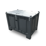 Axess industries caisse palette plastique recycl verrouillable 1200 x 1000 pitement 4 pieds