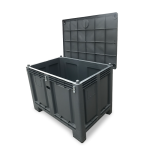 Axess industries caisse palette plastique recycl� verrouillable 1200 x 800 pi�tement 4 pieds