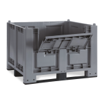 Axess industries caisse palette plastique avec trappe d'acc�s 1200 x 800 - 600 l pi�tement 3. . .