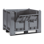 Axess industries caisse palette plastique avec trappe d'acc�s 1200 x 800 - 600 l pi�tement 3. . .