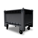 Axess industries caisse palette plastique verrouillable 1000 x 700 pieds roues pi�tement. . .