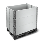 Axess industries caisse palette pliable et modulable 1200 x 1000 nbre de r�hausses 1 r�hausse