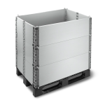 Axess industries caisse palette pliable et modulable 1200 x 1000 nbre de r�hausses 1 r�hausse