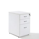 Axess industries caisson bois  hauteur bureau - 3 tiroirs prof. 60 cm coloris blanc