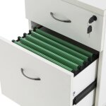 Axess industries caisson bois  hauteur bureau - 3 tiroirs prof. 60 cm coloris htre