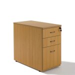 Axess industries caisson bois  hauteur bureau - 3 tiroirs prof. 80 cm coloris htre
