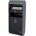 Axess industries cendrier mural avec corbeille