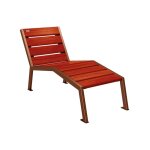 Axess industries chaise longue urbaine en bois dim. ext. lxpxh 600 x 1456 x 808 mm . . .