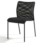 Axess industries chaise visiteur dossier rsille