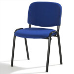 Axess industries chaise visiteur en tissu coloris bleu