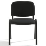 Axess industries chaise visiteur en tissu coloris noir