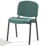 Axess industries chaise visiteur en tissu coloris vert