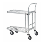 Axess industries chariot 2 plateaux embo�table type de roues 4 piv. dont 2 freins