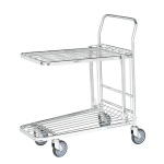 Axess industries chariot 2 plateaux embo�table type de roues 4 piv. dont 2 freins