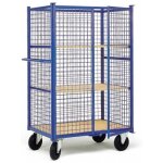 Axess industries chariot � 3 �tag�res grillag�s avec porte