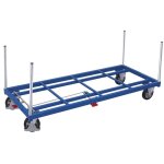 Axess industries chariot charge longue � 4 chandelles amovibles mati�re roues caoutchouc. . .