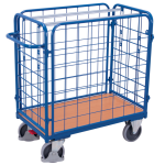 Axess industries chariot pour colis grillag� bas avec 4 parois