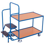 Axess industries chariot escabeau nbre de plateaux 2 nbre de marches 2