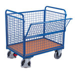 Axess industries chariot grillag� acier 4 c�t�s � demi ouvrant