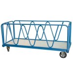 Axess industries chariot industriel type 4 ridelles position roues rectangle long. utile. . .