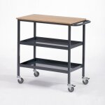 Axess industries chariot � plateau bois - charge 150 kg nbre de plateaux 3