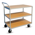 Axess industries chariot � plateaux bois version �conomique r�f. 10. 2102. 02 type de roues. . .