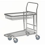 Axess industries chariot plateaux panier embo�table type de roues 4 piv. dont 2 freins