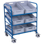 Axess industries chariot porte - bacs inclinable et rglable - pour 6 bacs type de support. . .